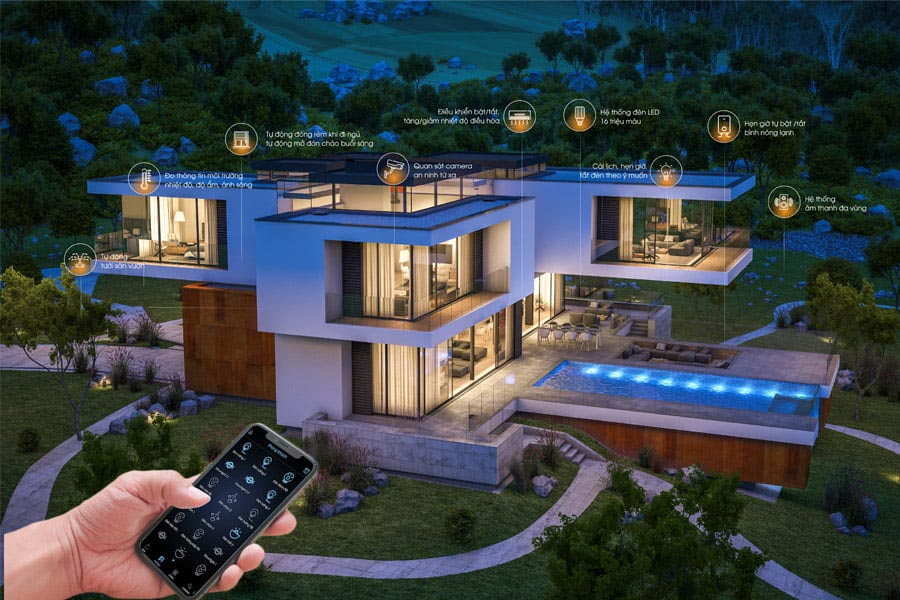 Mẫu cải tạo biệt thự ứng dụng công nghệ thông minh