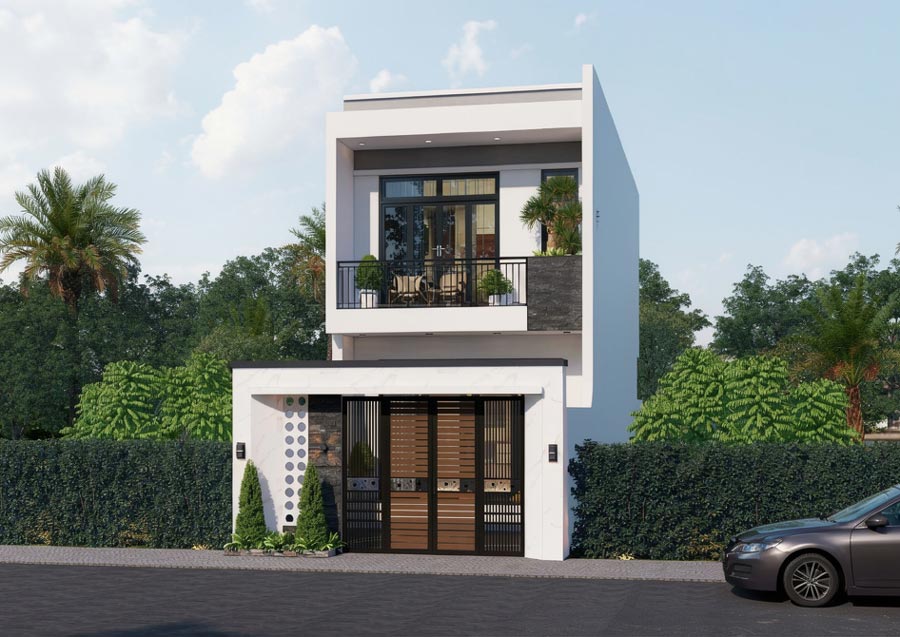 Chi tiết thiết kế kiến trúc nhà phố 2 tầng 5x15 tại NEOHouse