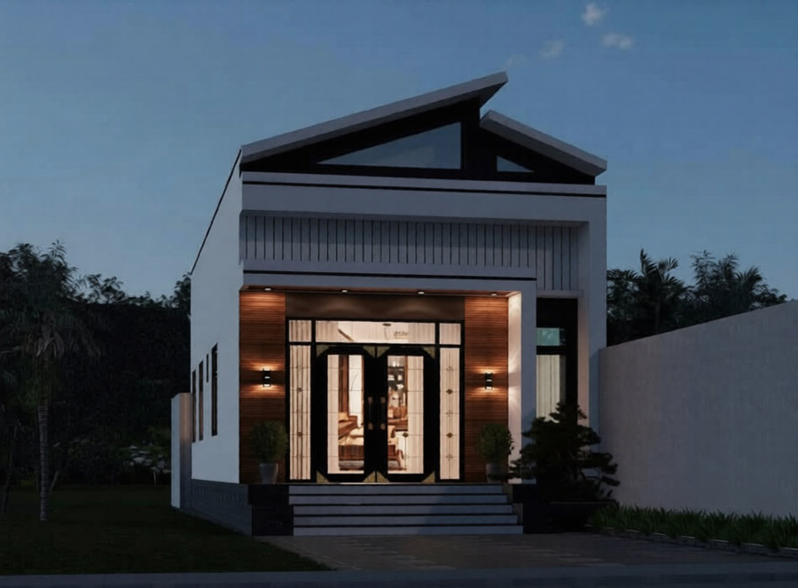 Lưu ý khi thiết kế nhà cấp 4 mái lệch 3 phòng ngủ