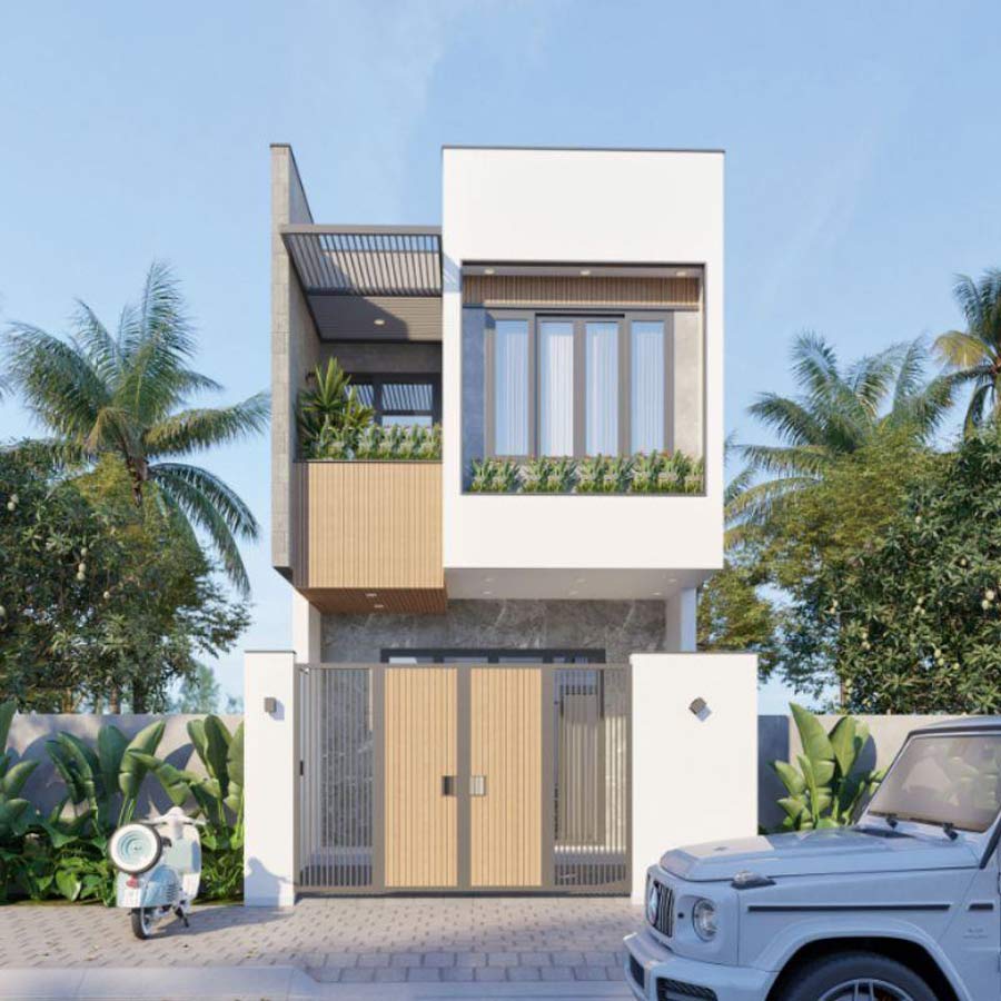 Mẫu nhà ống đẹp 2 tầng 5m