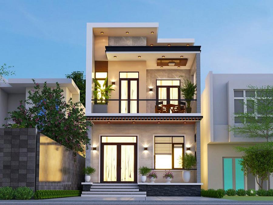 Mẫu nhà ống đẹp 2 tầng 6m