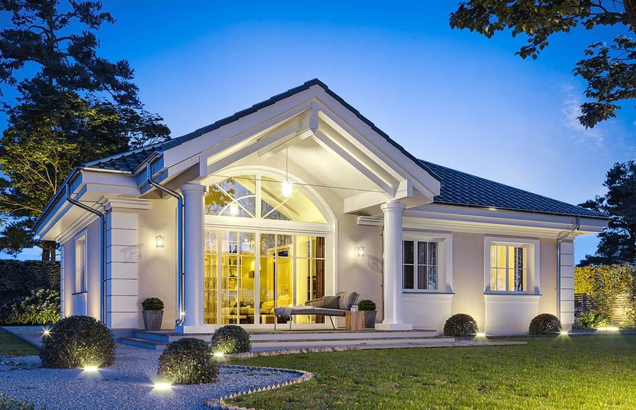 Xu hướng thiết kế biệt thự 1 tầng tân cổ điển ưu tiên không gian mở