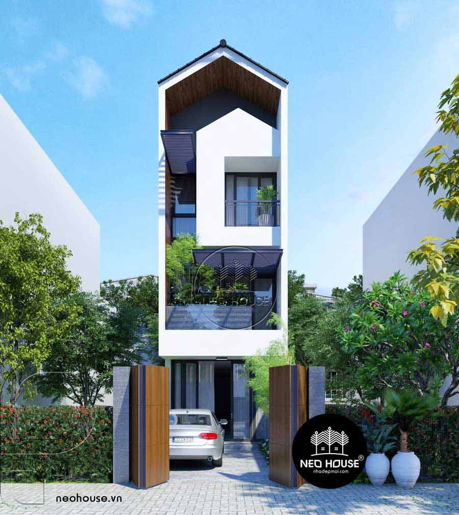 Thiết kế nhà 3 tầng đẹp ở nông thôn hiện đại
