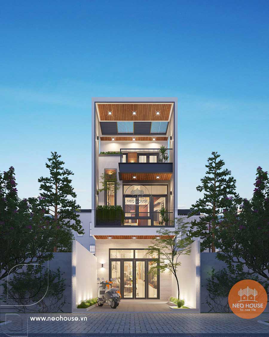 Thiết kế nhà 3 tầng đẹp ở nông thôn hiện đại