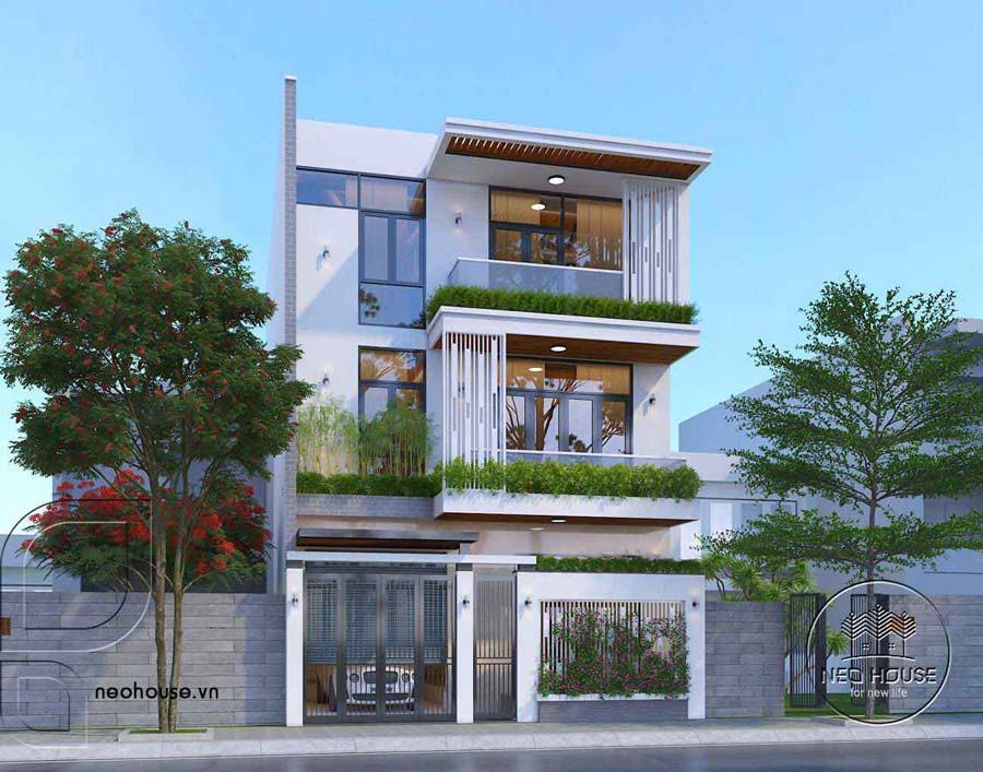 Thiết kế nhà 3 tầng đẹp ở nông thôn hiện đại
