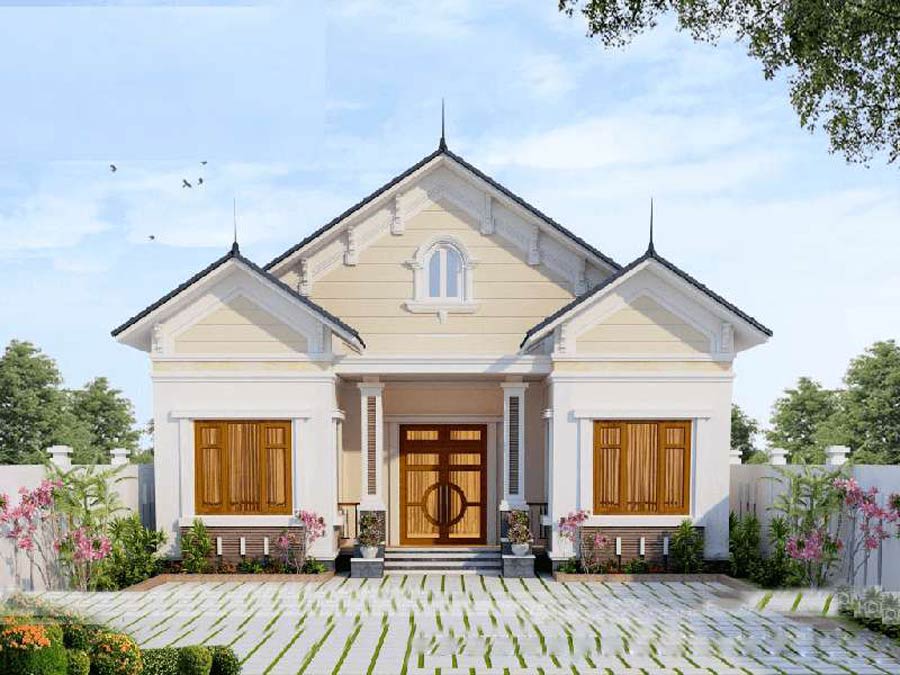 Nhà cấp 4 hình chữ U mái thái