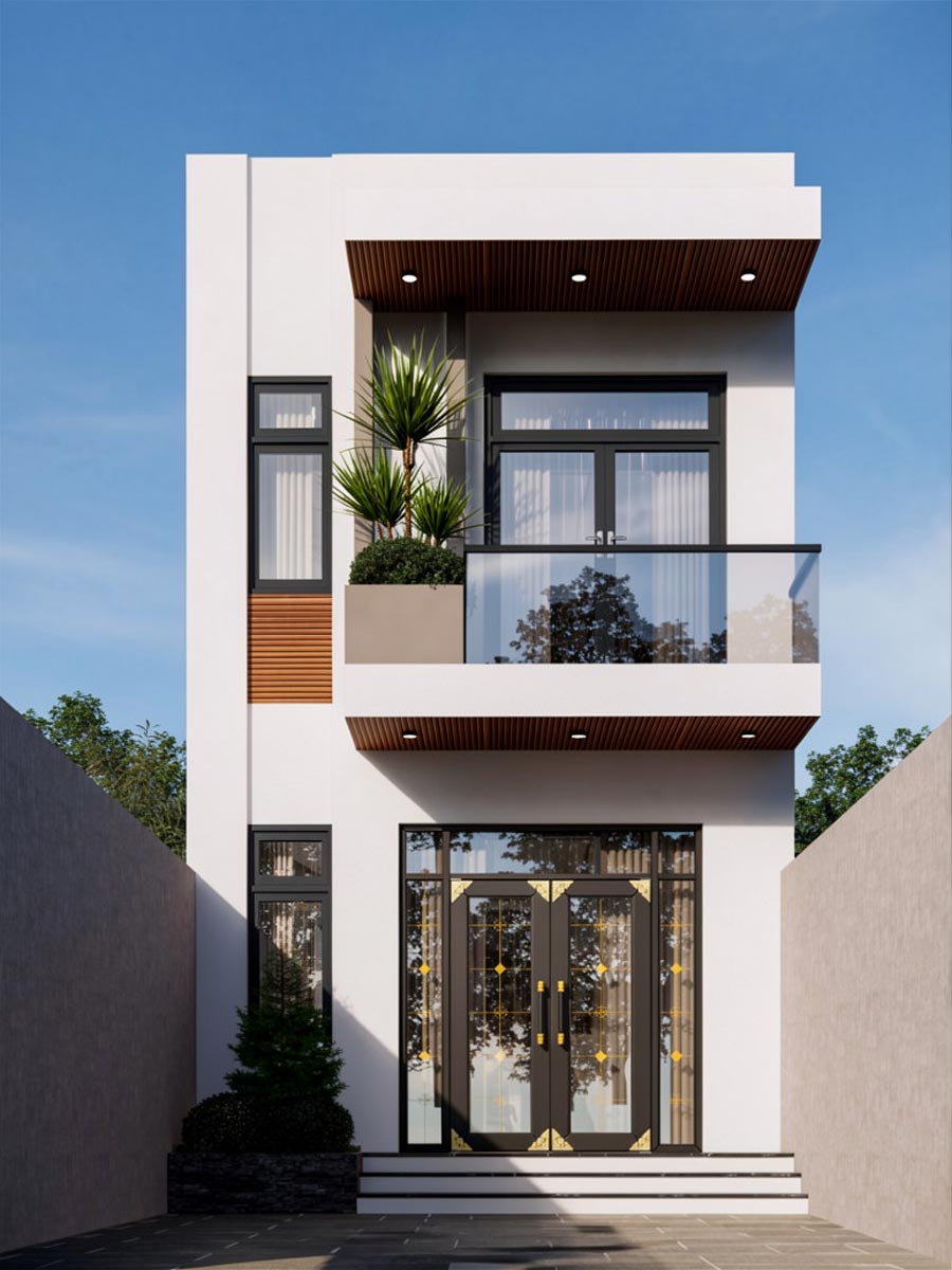 Mẫu nhà ống 2 tầng 5x20m 3 phòng ngủ