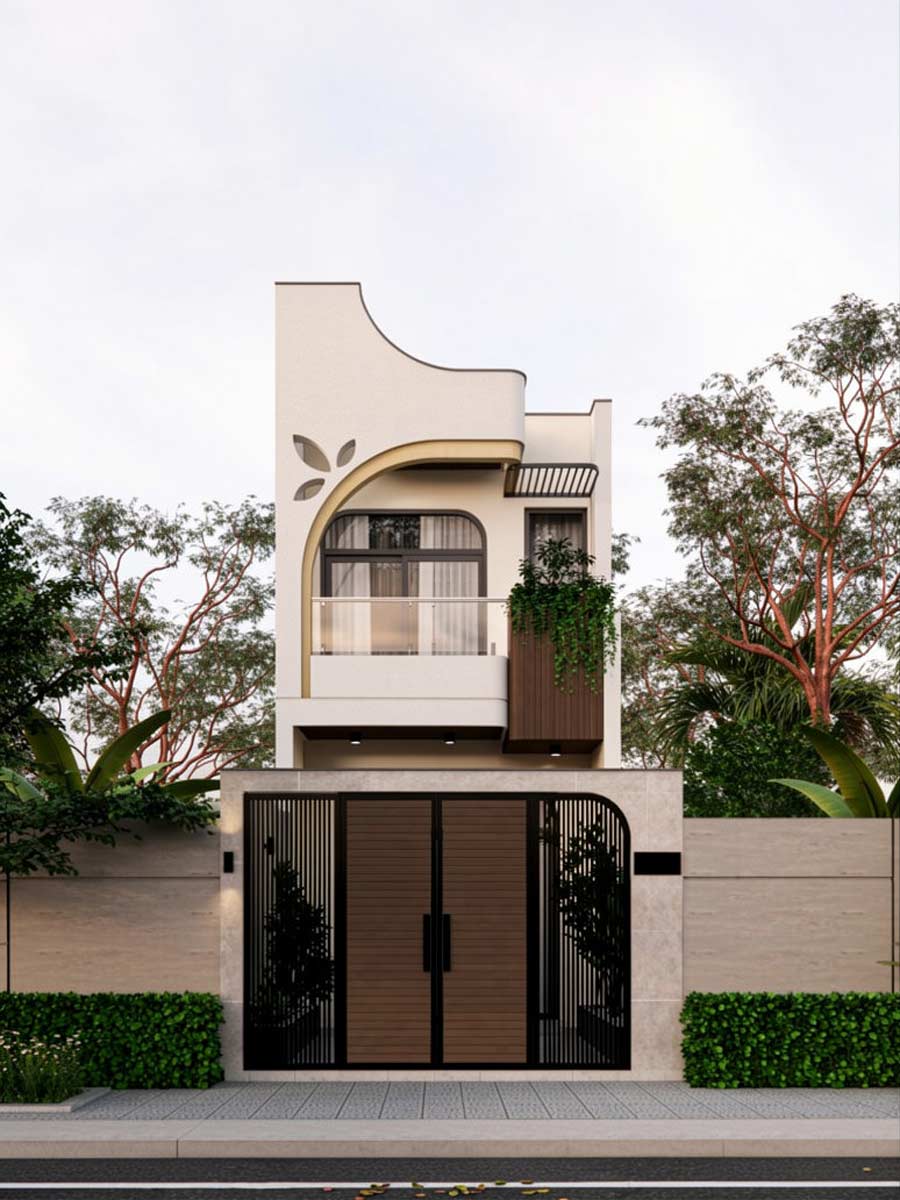 Mẫu nhà ống 2 tầng 5x20m 3 phòng ngủ
