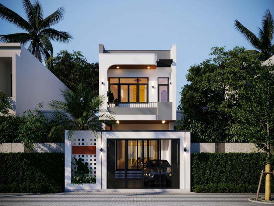 Thiết kế nhà ống 2 tầng 5x20m 4 phòng ngủ