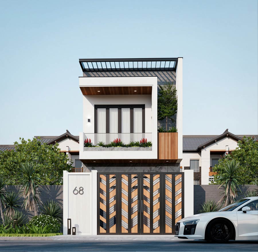 Thiết kế nhà ống 2 tầng 5x20m không gian mở