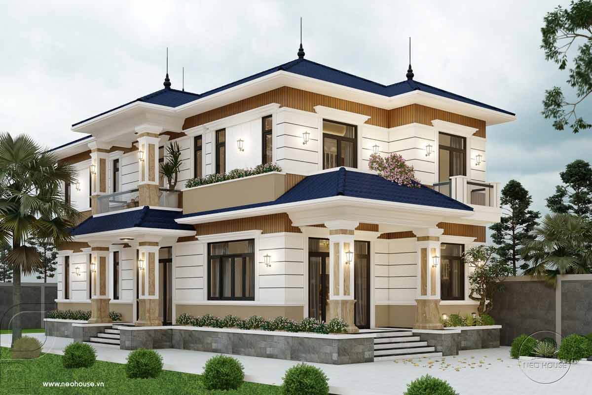Phối cảnh biệt thự 2 tầng tân cổ điển. Hình ảnh 3