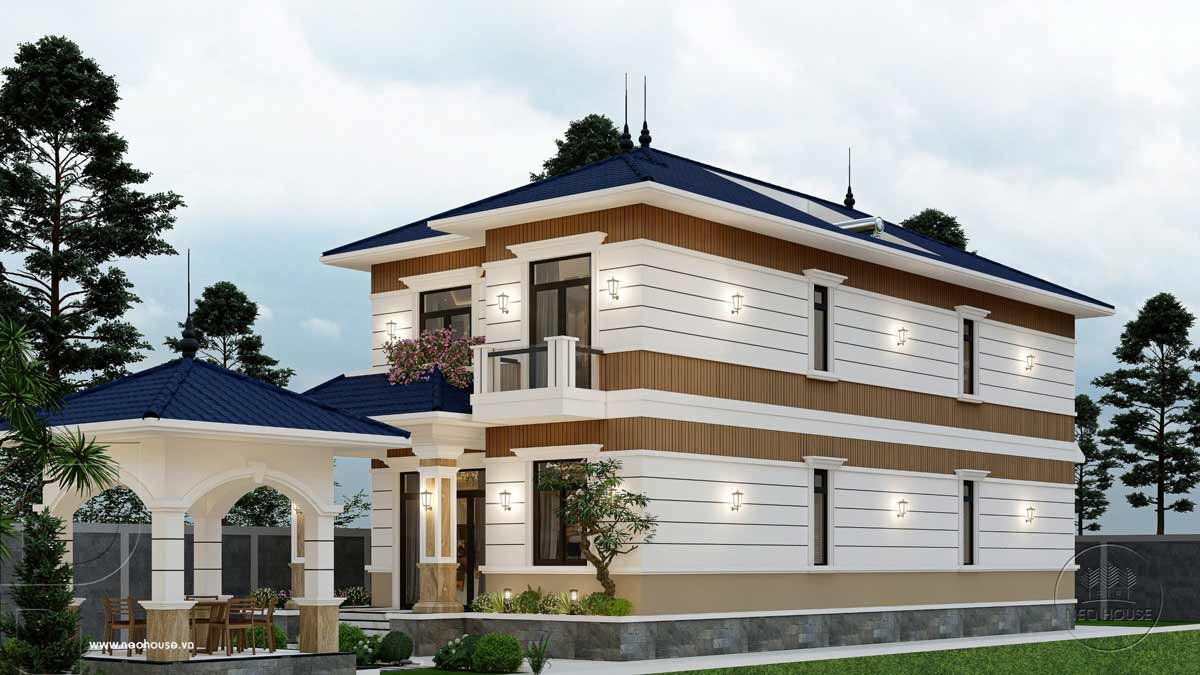 Phối cảnh biệt thự 2 tầng tân cổ điển. Hình ảnh 4