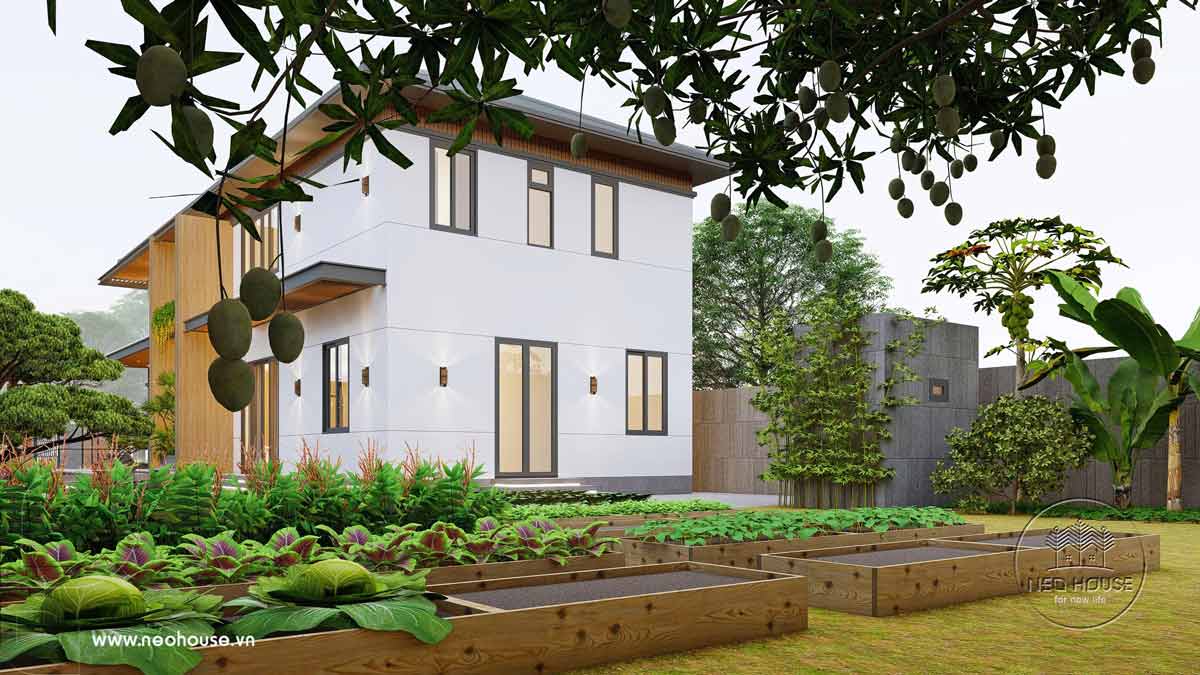 Phối cảnh biệt thự sân vườn 2 tầng 160m2. Hình ảnh 3
