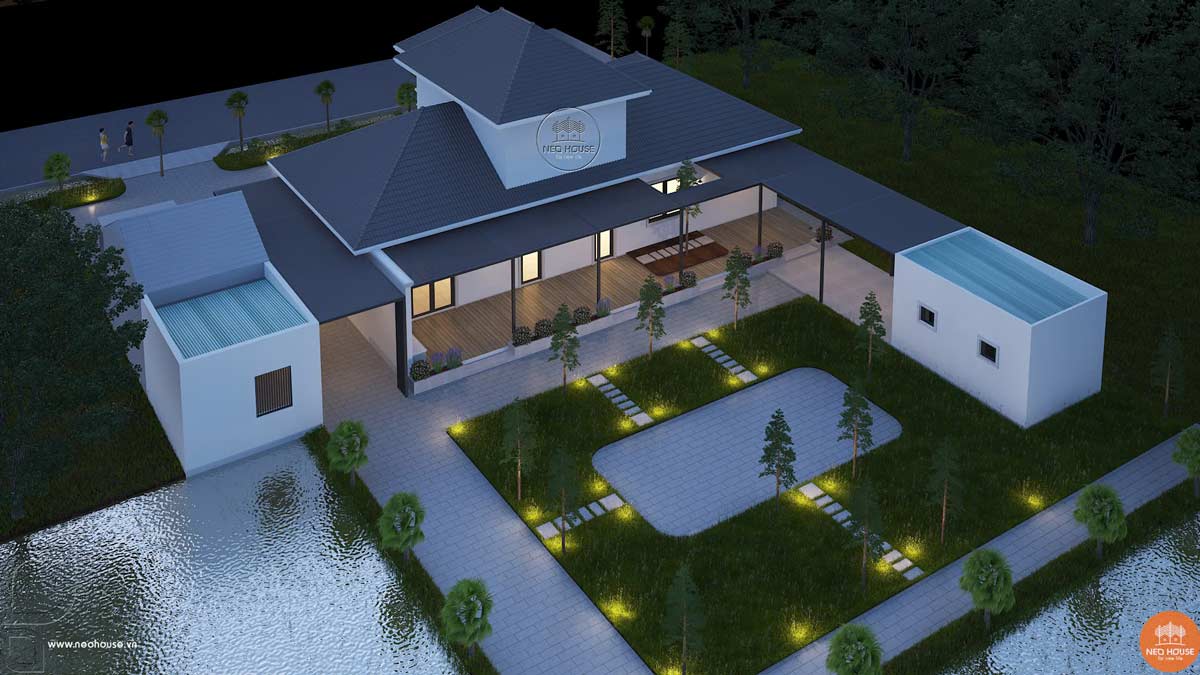 Biệt thự sân vườn 20x10m