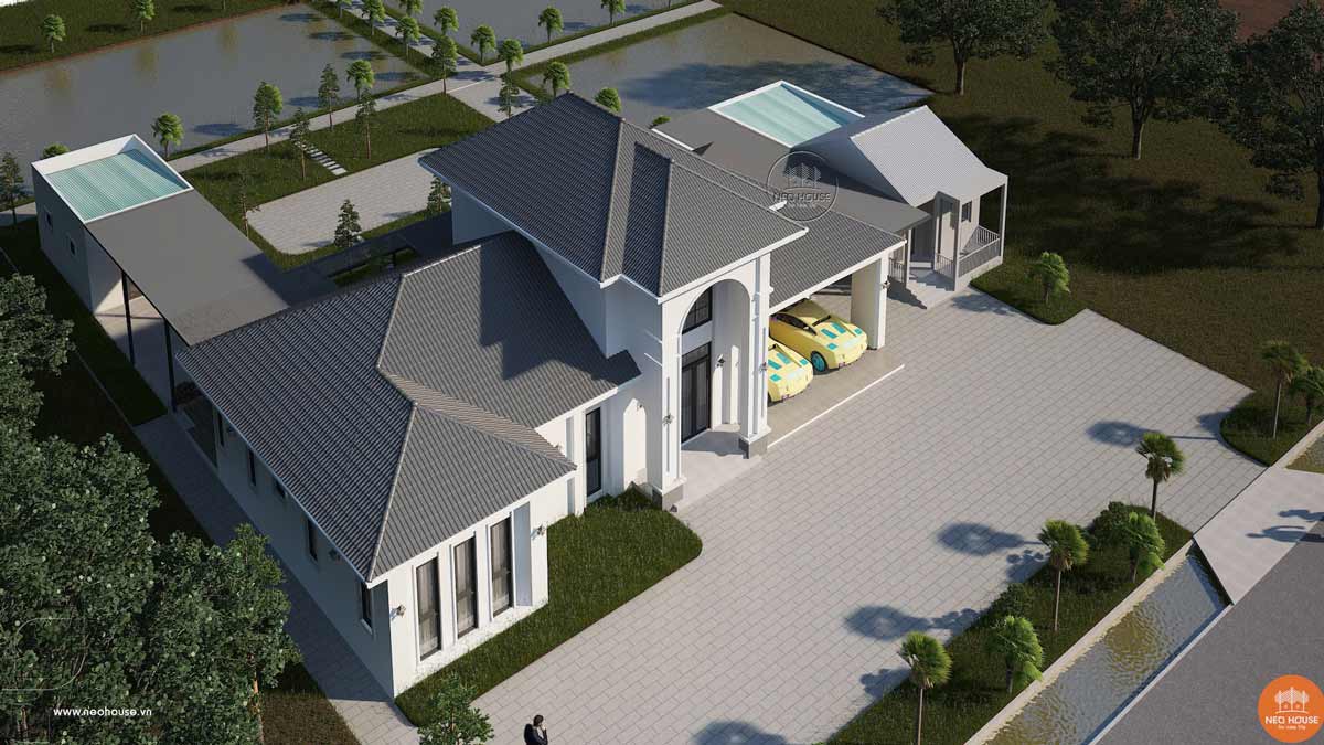 Phối cảnh biệt thự sân vườn 20x10. Hình ảnh 5