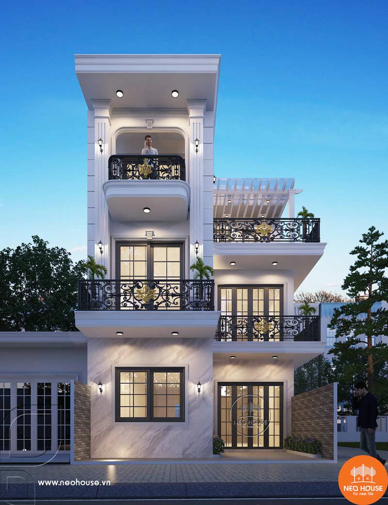 Nhà phố 3 tầng mặt tiền 6m