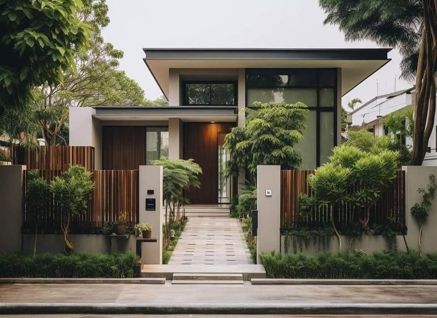 Thiết kế nhà mặt tiền 8m sâu 10m 1 tầng
