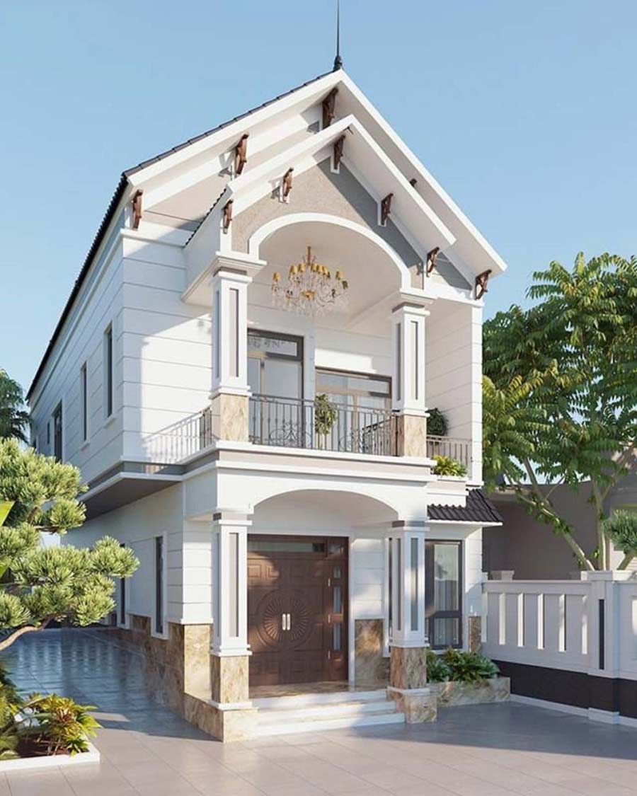 Mẫu nhà 8x10m tân cổ điển