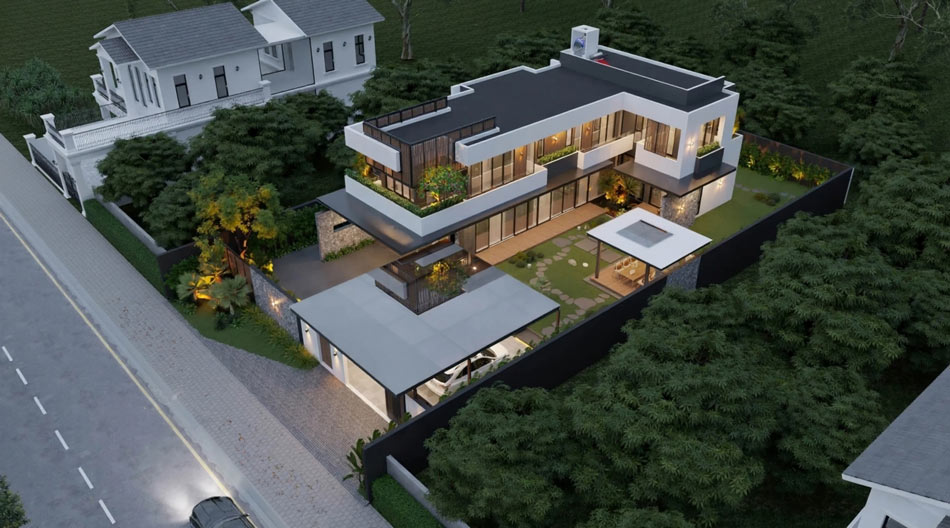 Biệt thự vườn có màu sắc và kiến trúc đa dạng