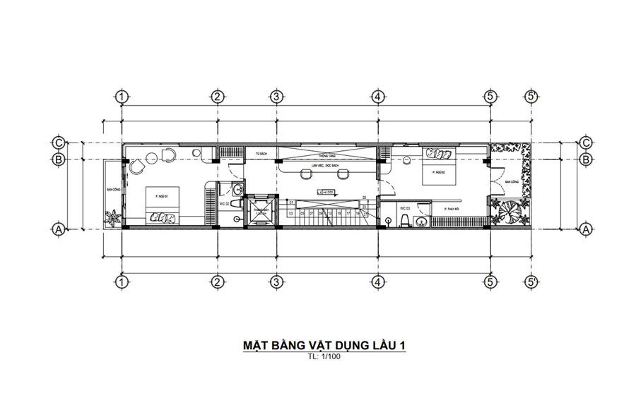 Mẫu mặt bằng nhà phố 4x20