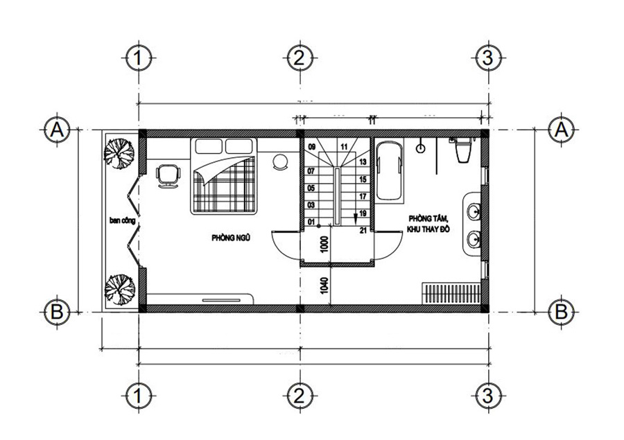 Mẫu mặt bằng nhà phố 5x10m