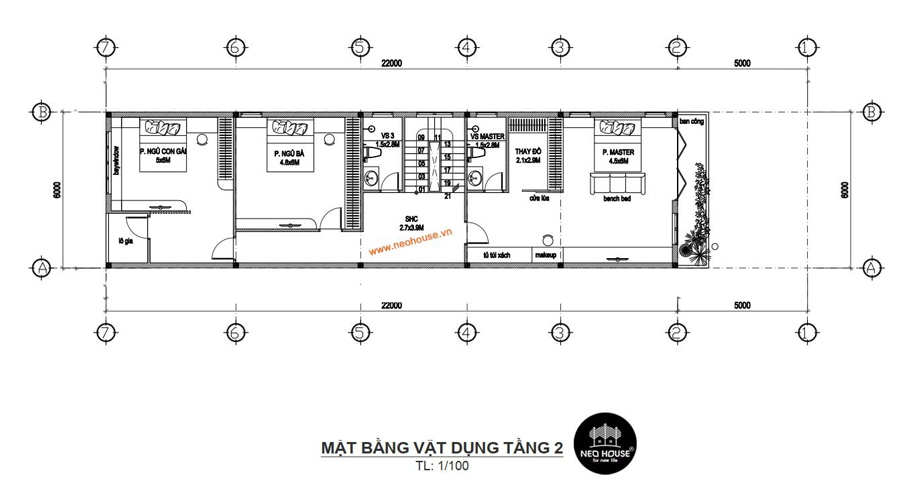 Mẫu mặt bằng nhà phố 6mx20m