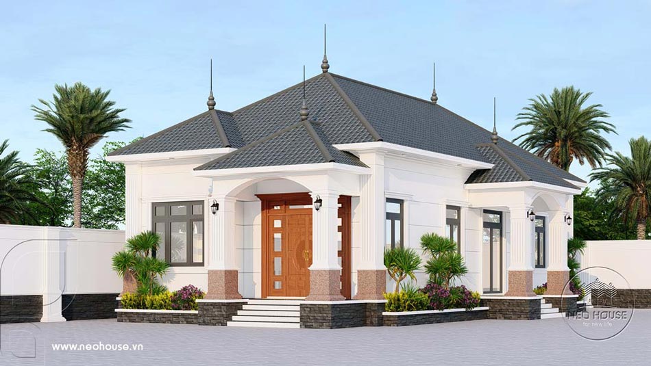 Thiết kế biệt thự vườn 1 tầng mái Nhật