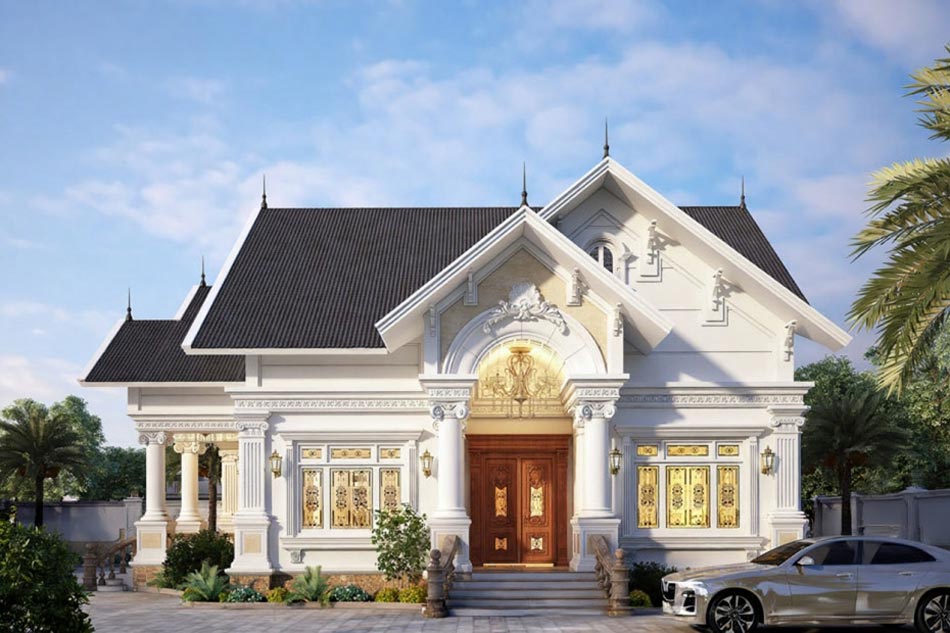 Thiết kế biệt thự vườn cấp 4 mái Thái