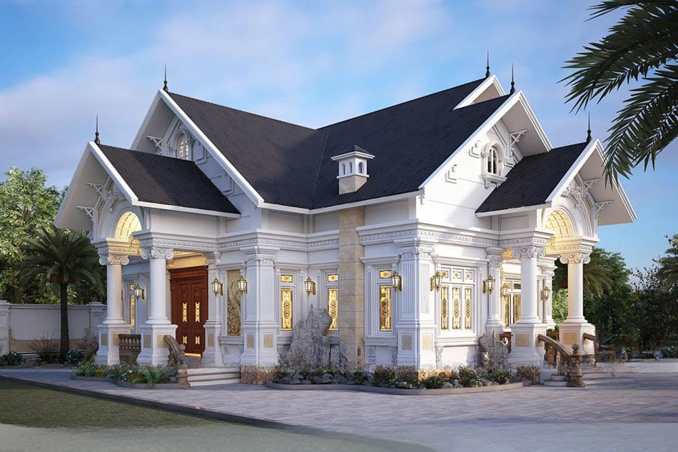 Thiết kế biệt thự vườn cấp 4 mái Thái