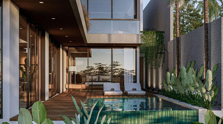 Mẫu biệt thự vườn 2 tầng có Tum