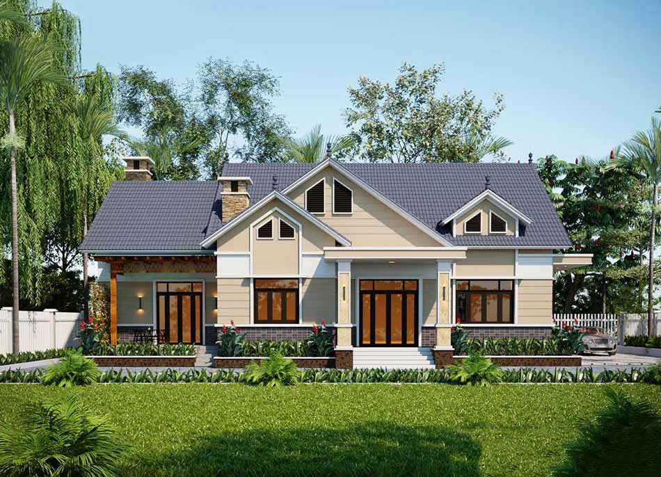 Thiết kế biệt thự nhà vườn trên đất 200m2