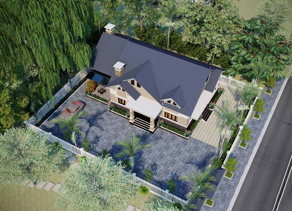 Thiết kế biệt thự nhà vườn trên đất 200m2