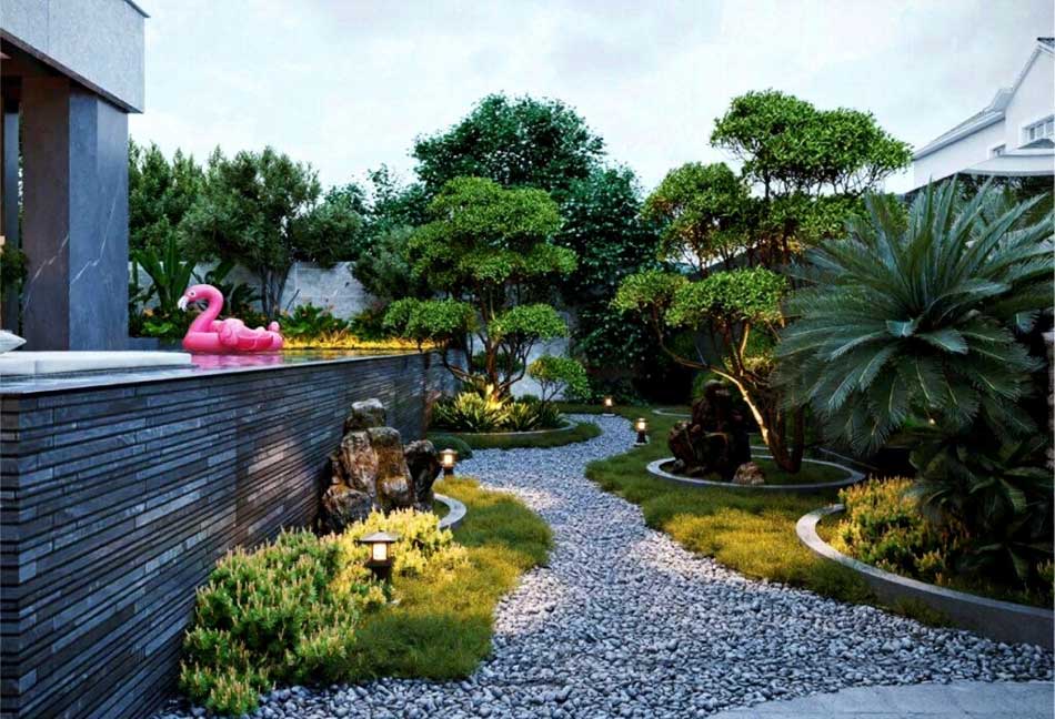 Mẫu thiết kế nhà biệt thự vườn 3 tầng hiện đại