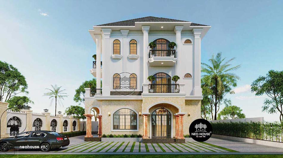 Mẫu biệt thự vườn 3 tầng mái Nhật