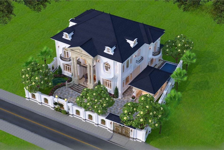 Thiết kế nhà vườn 300m2 sang trọng