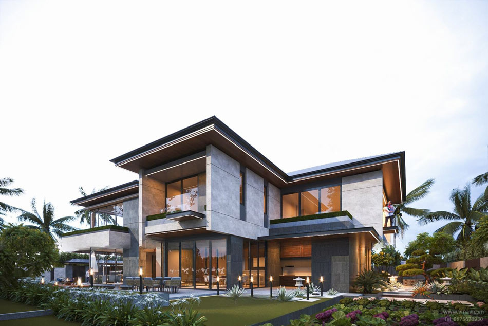 Mẫu biệt thự nhà vườn 400m2