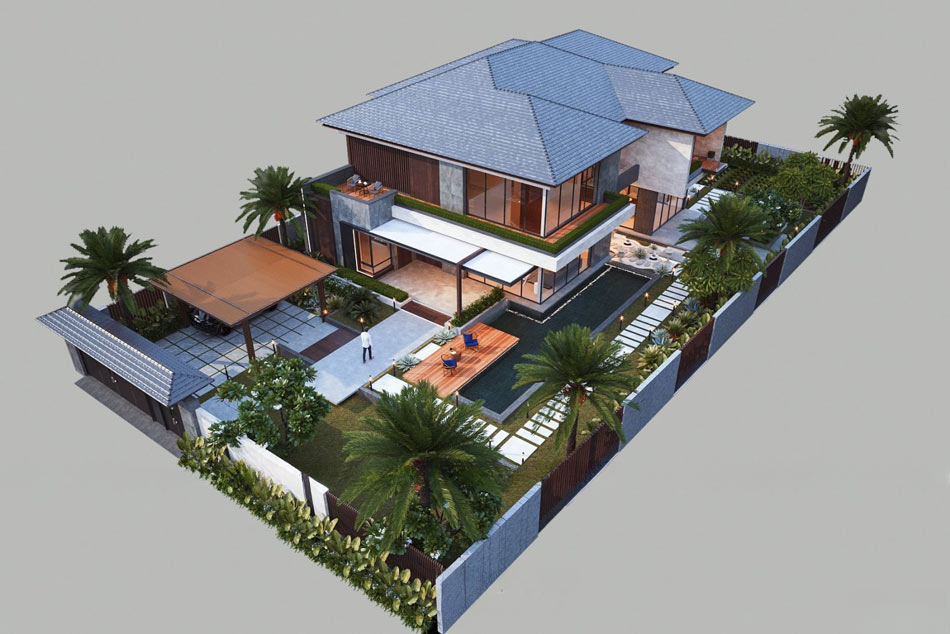 Mẫu biệt thự nhà vườn 400m2