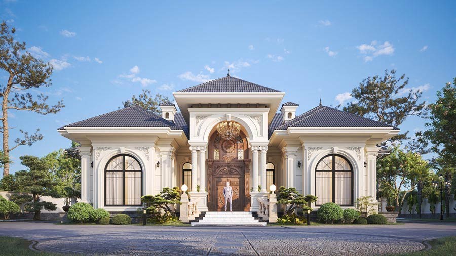 Mẫu biệt thự vườn phong cách châu Âu