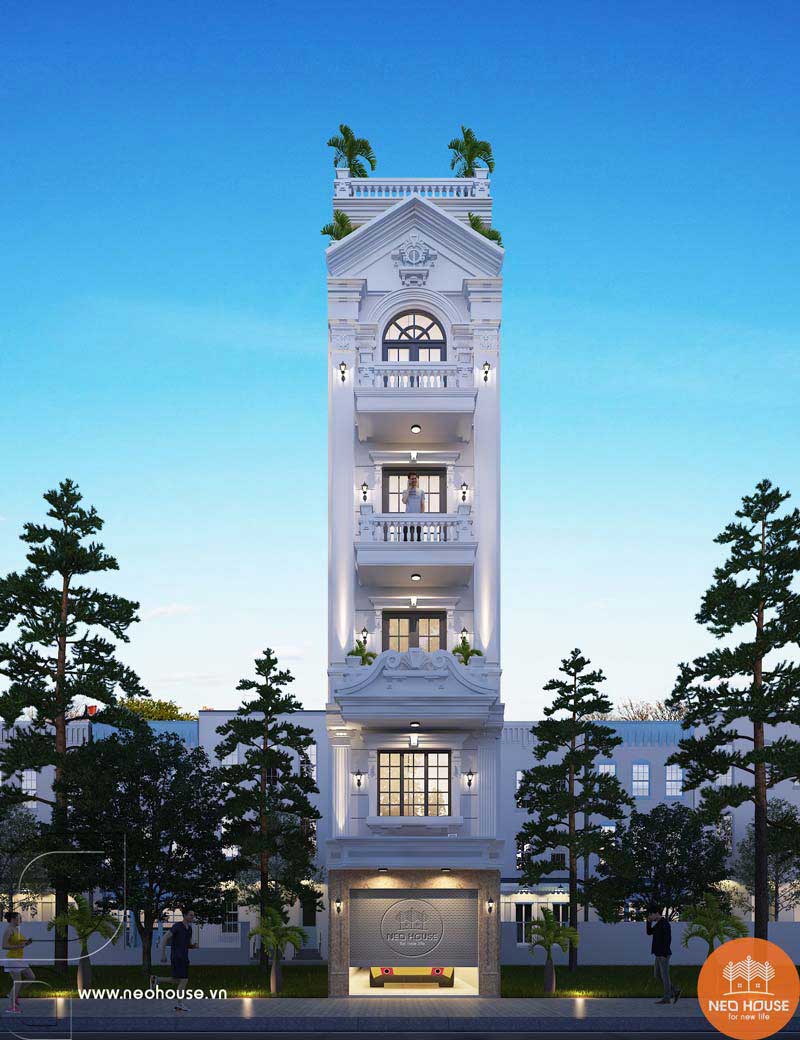 Cột trụ và phào chỉ tinh xảo