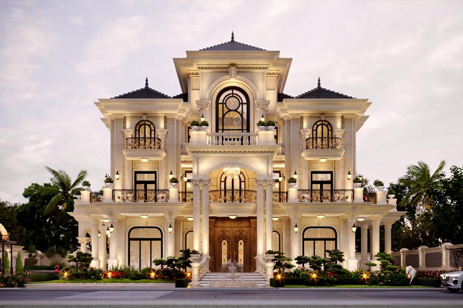 Mẫu nhà biệt thự 8 phòng ngủ