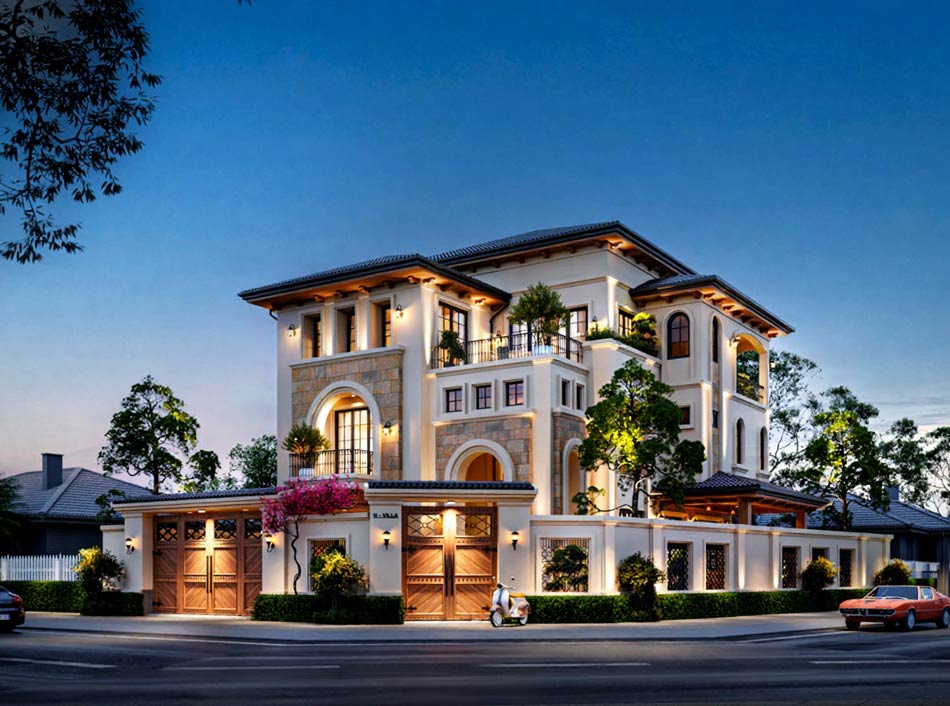 Thiết kế biệt thự có diện tích 600m2