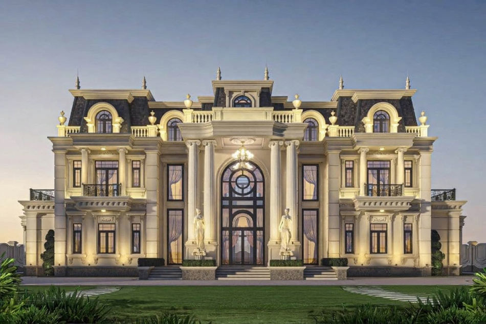 Biệt thự kiến trúc Dinh thự – Biểu tượng quyền quý vượt thời gian