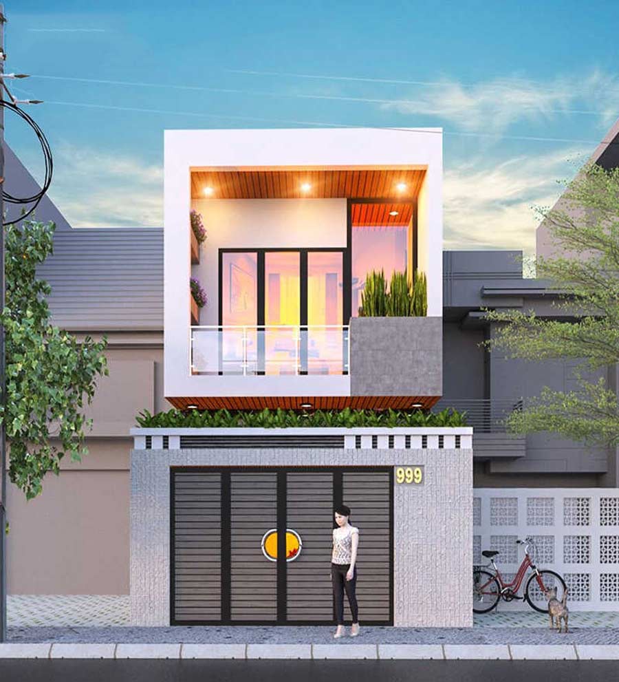 Mẫu thiết kế nhà 5x10m 2 tầng 3 phòng ngủ hiện đại