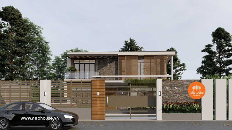 Thiết kế nhà mặt tiền 12m sâu 10m có 4 phòng ngủ