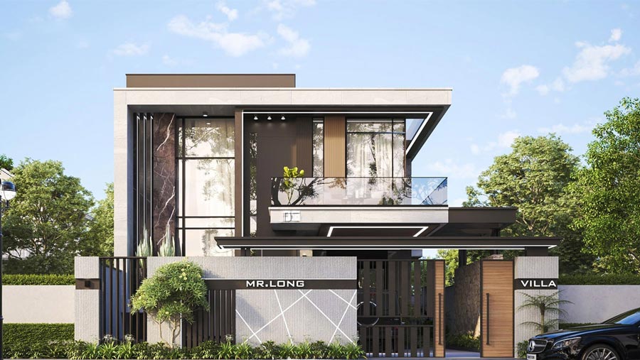Mẫu thiết kế nhà 12x10m hiện đại