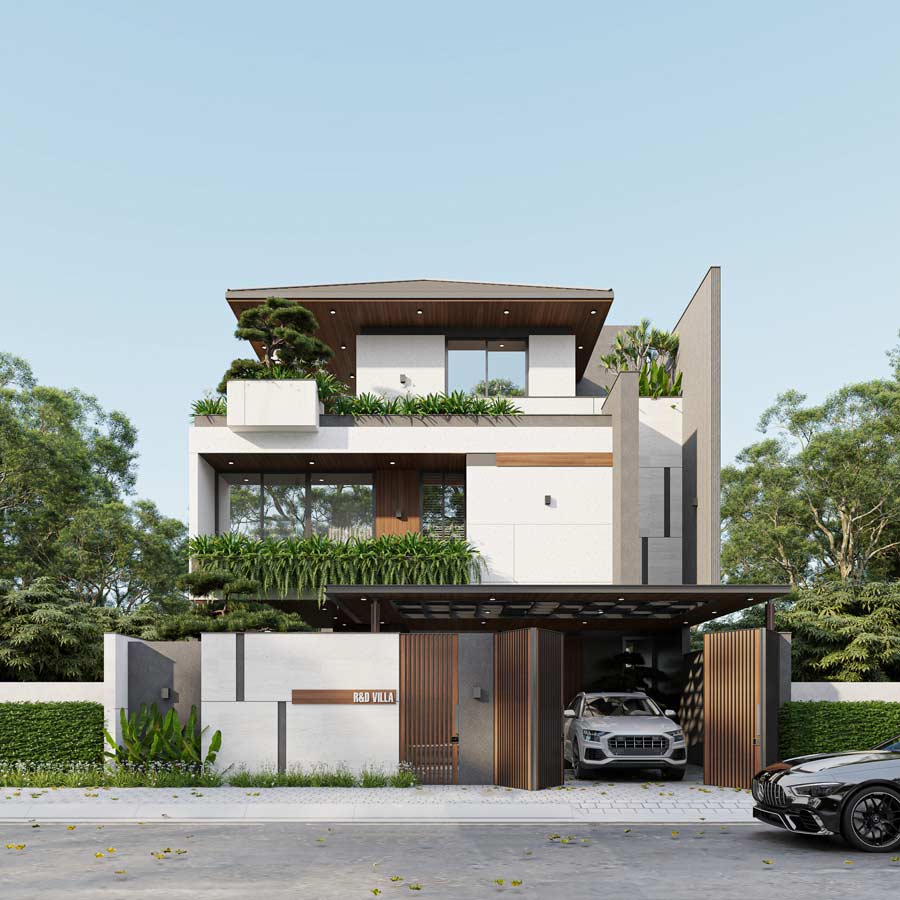 Mẫu thiết kế nhà 12x10m hiện đại