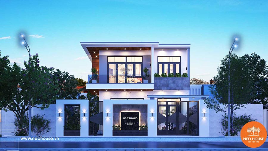 Mẫu thiết kế nhà mặt tiền 8m sâu 12m 1 tầng đẹp