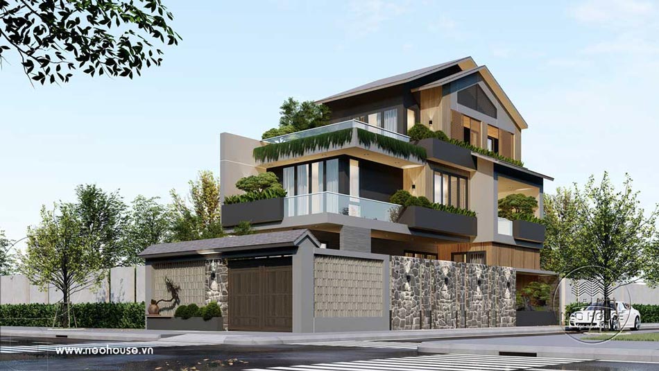 Xu hướng thiết kế biệt thự đa dạng về mặt tiền kiến trúc