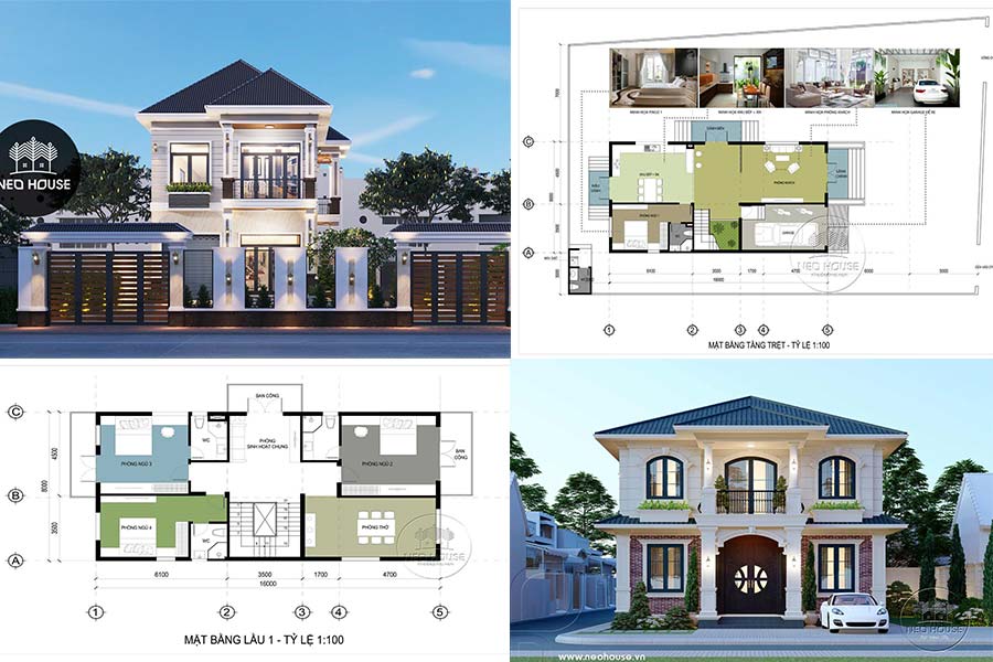 Tải Ngay 40+ Bản Vẽ Biệt Thự 2 Tầng Full Công Năng Miễn Phí