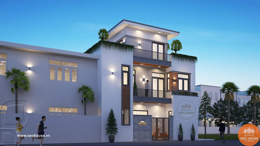 Mẫu thiết kế biệt thự 2,5 tầng 3 phòng ngủ